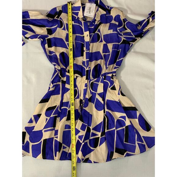 karina grimaldi raine print mini dress NWT size medium - Picture 4 of 6